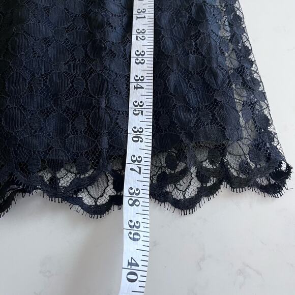 Milly Yellow And Black Lace Sheath Dress Bow Waist Button Back size 2 - Picture 11 of 13